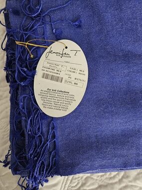 Nepal Pashmina Royal Blue Jennifer T knit Couture NWT